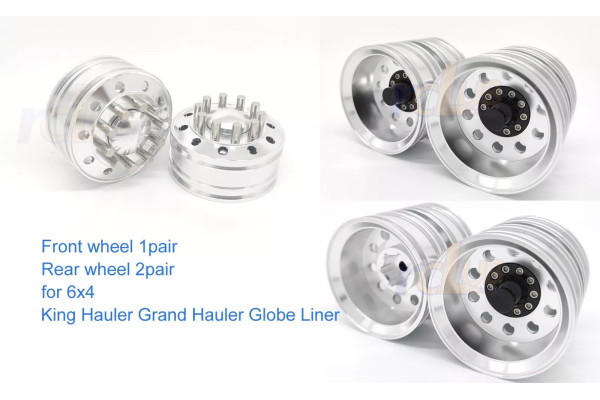 Aluminum Rims 6x4 set + Lug nuts