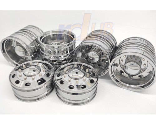 Aluminum Chrome Rims Peterbilt 6x4 set