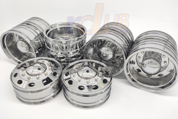 Aluminum Chrome Rims Peterbilt 6x4 set