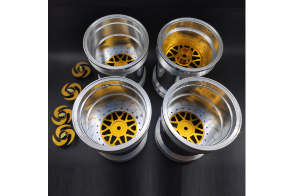 TAMIYA SUPER CLODBUSTER CLOD BUSTER Wheels Set Sunburst style