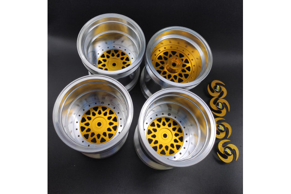 TAMIYA SUPER CLODBUSTER CLOD BUSTER Wheels Set Diamond BBS