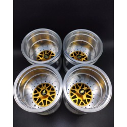 TAMIYA SUPER CLODBUSTER CLOD BUSTER Wheels Set Sunburst style